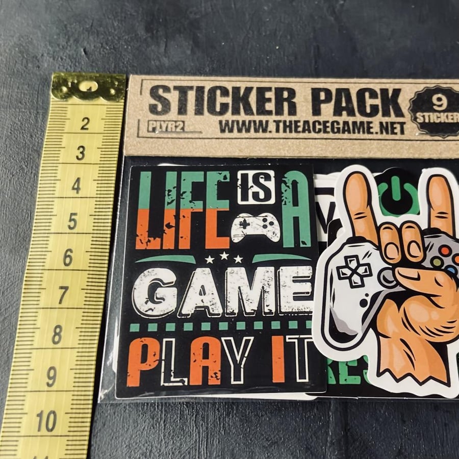 ستيكرات ريترو قيمرز Retro Games Waterproof Stickers PLYR2