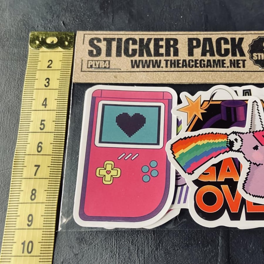 ستيكرات ريترو قيمرز Retro Games Waterproof Stickers PLYR4