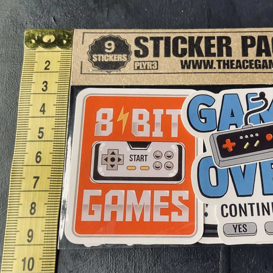 ستيكرات ريترو قيمرز Retro Games Waterproof Stickers PLYR3