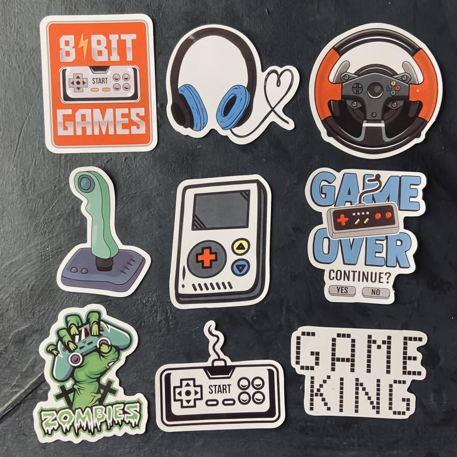 ستيكرات ريترو قيمرز Retro Games Waterproof Stickers PLYR3