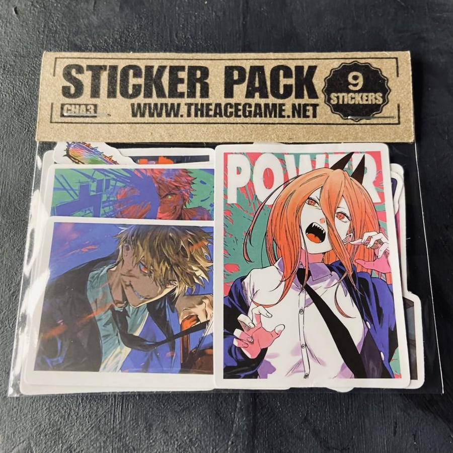 ستيكرات انمي رجل المنشار Anime Chainsaw Man Waterproof Stickers CHA3