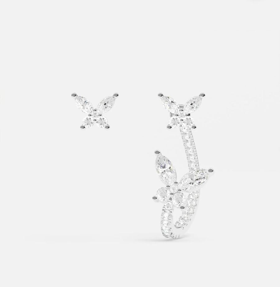 Apm monaco -ASYMMETRIC BUTTERFLY EARRINGS