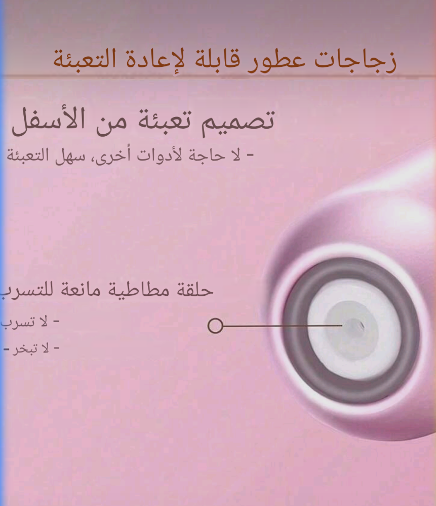 زجاجة عطر قابله الإعادة التعبئه لون فضي
