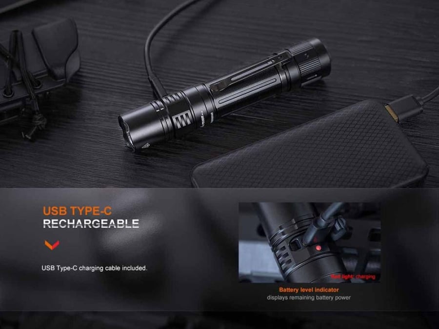 Fenix PD36R PRO with Grey E03R V2.0 gift