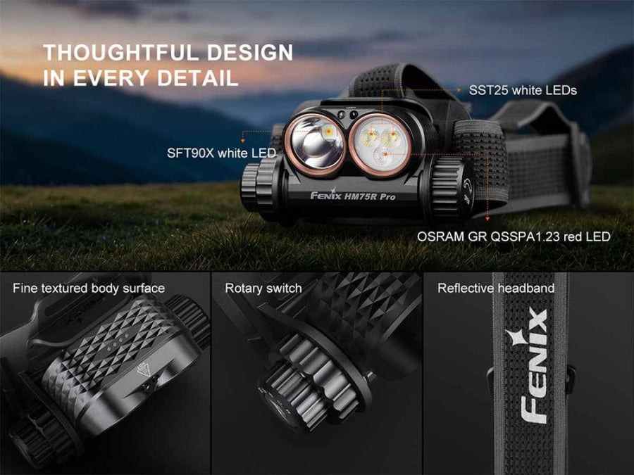 كشاف الرأس Fenix HM75R PRO لعمليات البحث والإنقاذ