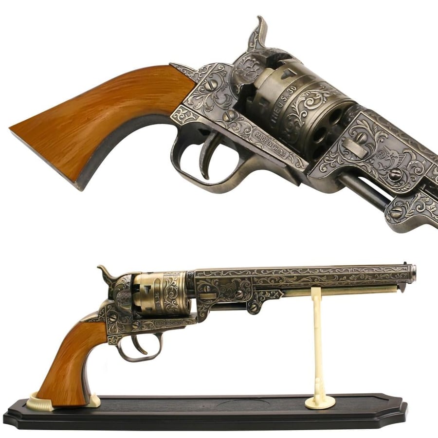BladesUSA - Civil War Decorative Western Revolver with Display - SMB-110