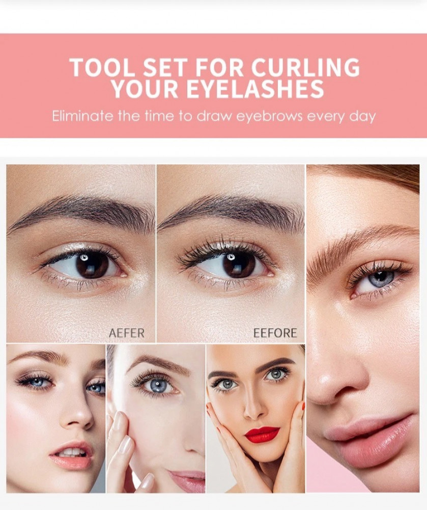 Eyelash and eyebrow lifting set