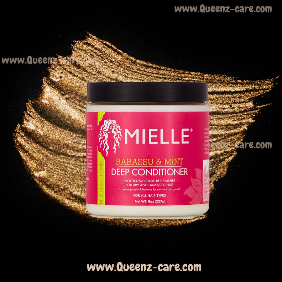 ماسك الترطيب العميق بالباباسو والنعناع من Mielle  ميلي اورغانيكس 227 غرام 8اونصه