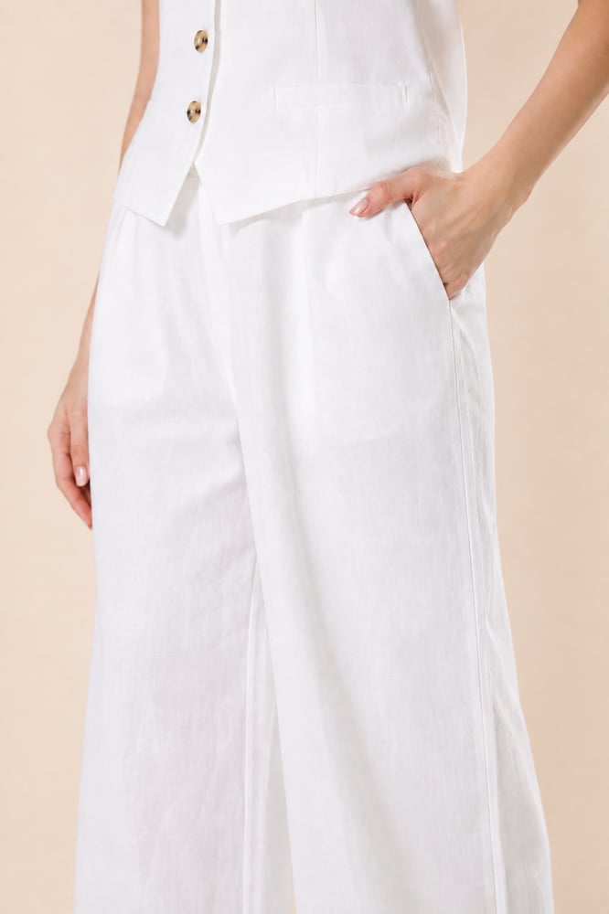 wide white pants