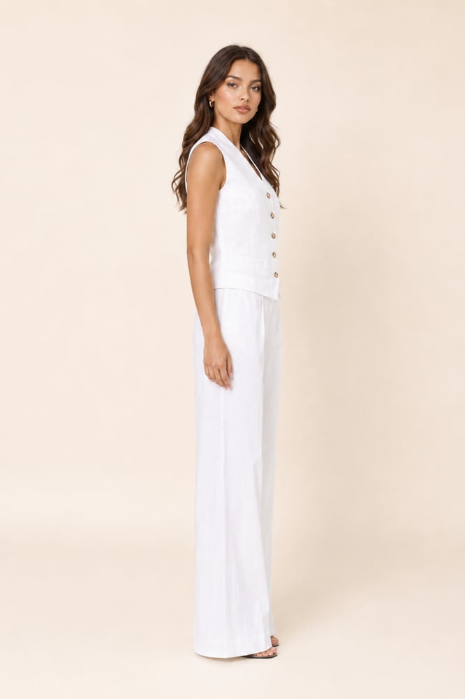wide white pants