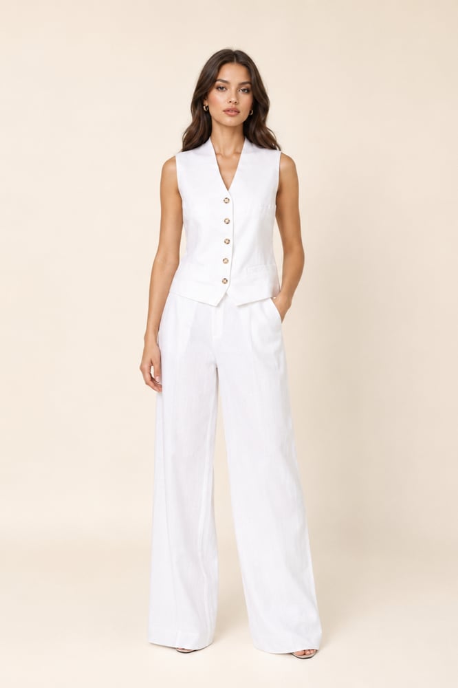 wide white pants