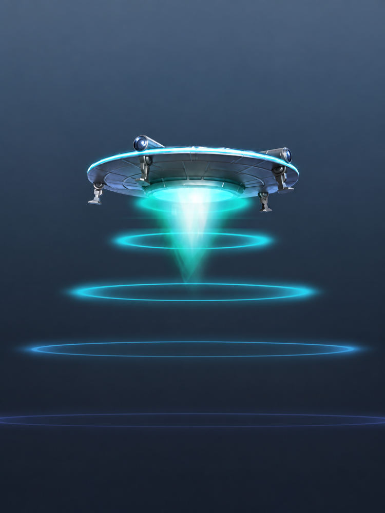 جسم غامض فضائي - Hovering UFO