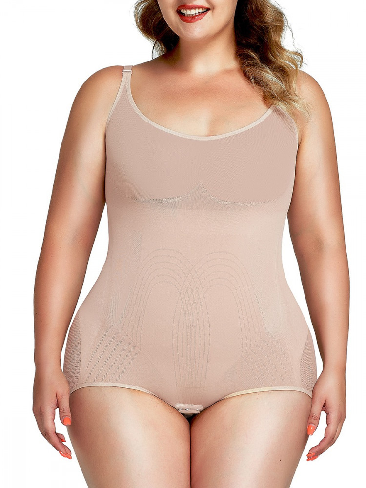 Body shaping waist trainer from above without sewing