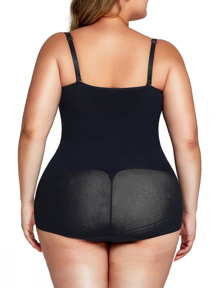 Body shaping waist trainer from above without sewing