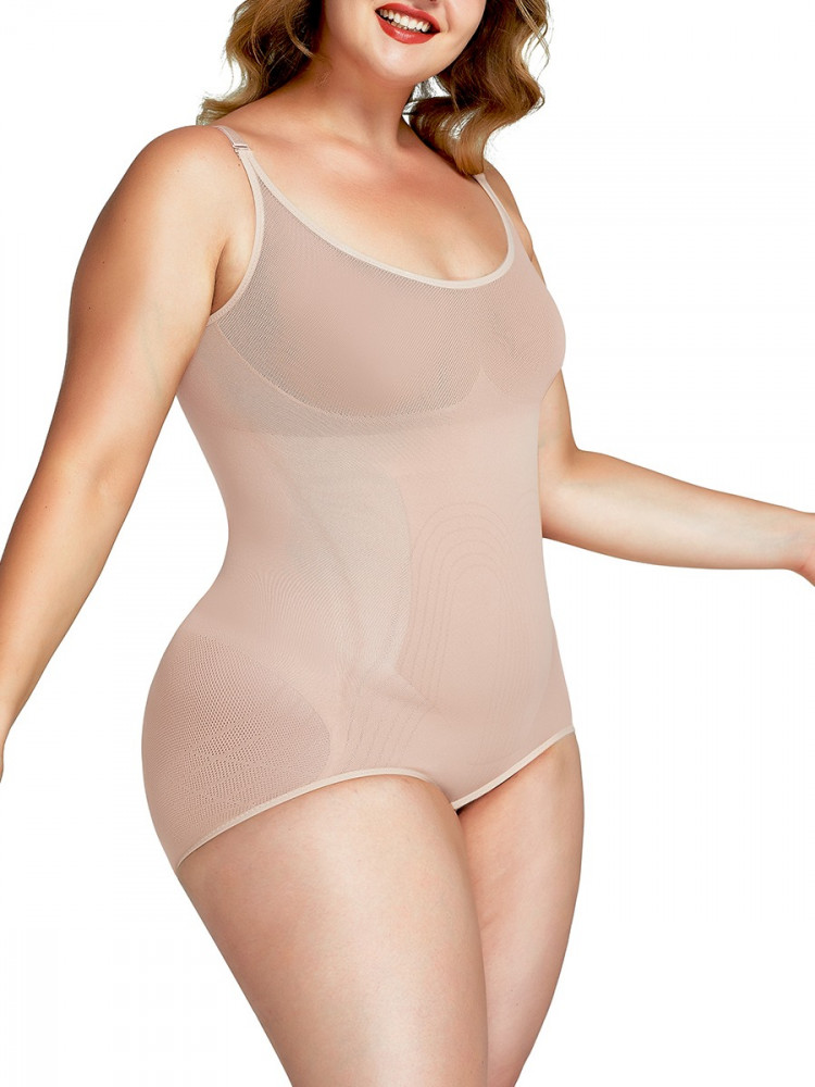 Body shaping waist trainer from above without sewing