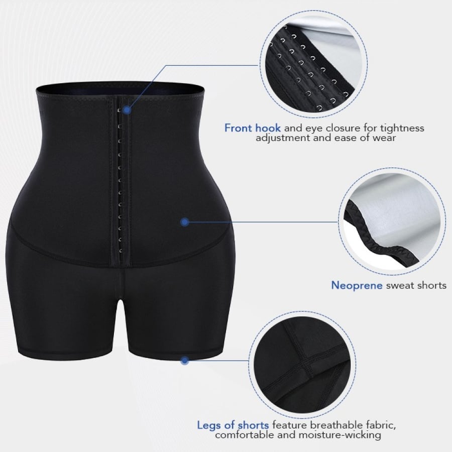 Thermal shorts with lower abdomen control that burns fat