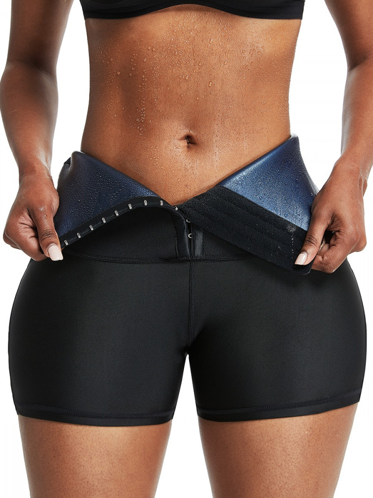 Thermal shorts with lower abdomen control that burns fat