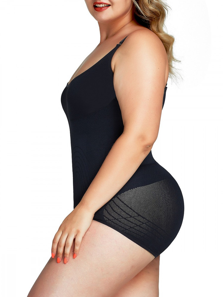 Body shaping waist trainer from above without sewing