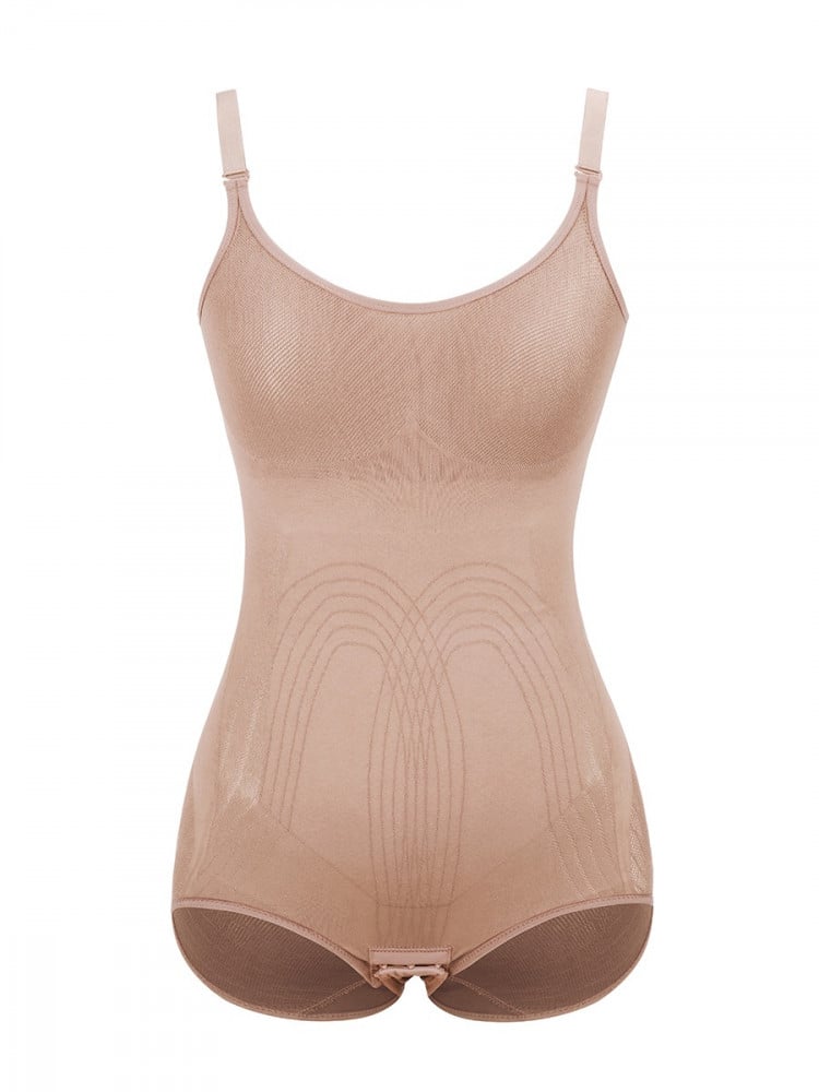 Body shaping waist trainer from above without sewing
