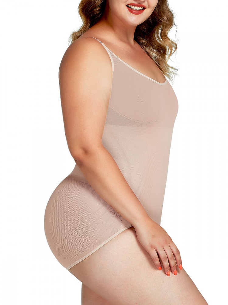 Body shaping waist trainer from above without sewing