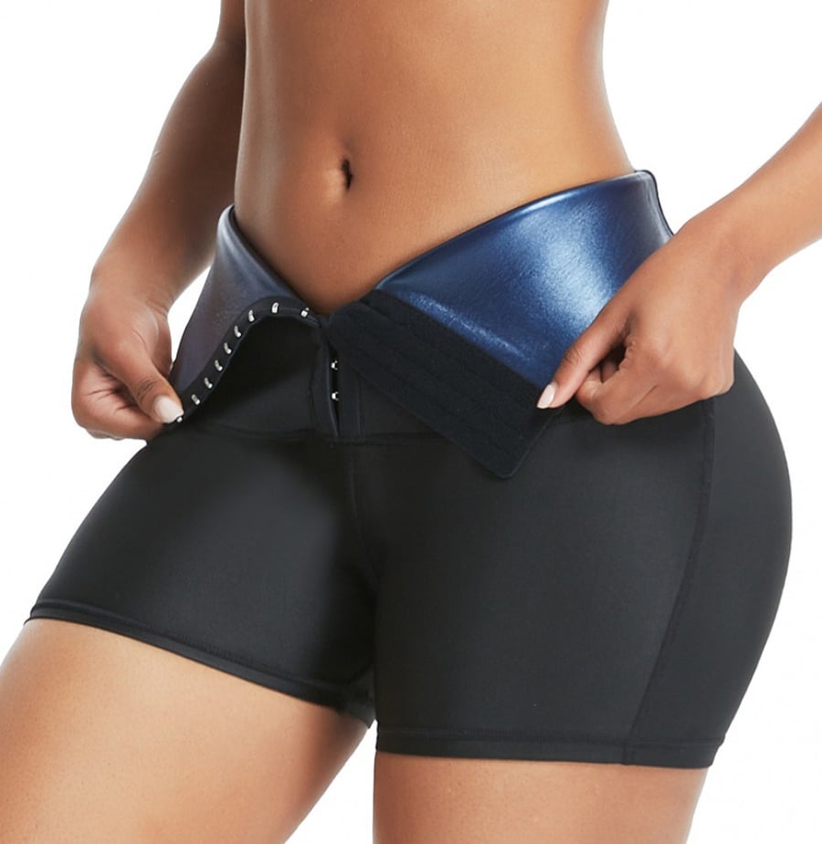 Thermal shorts with lower abdomen control that burns fat