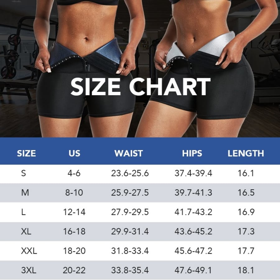 Thermal shorts with lower abdomen control that burns fat