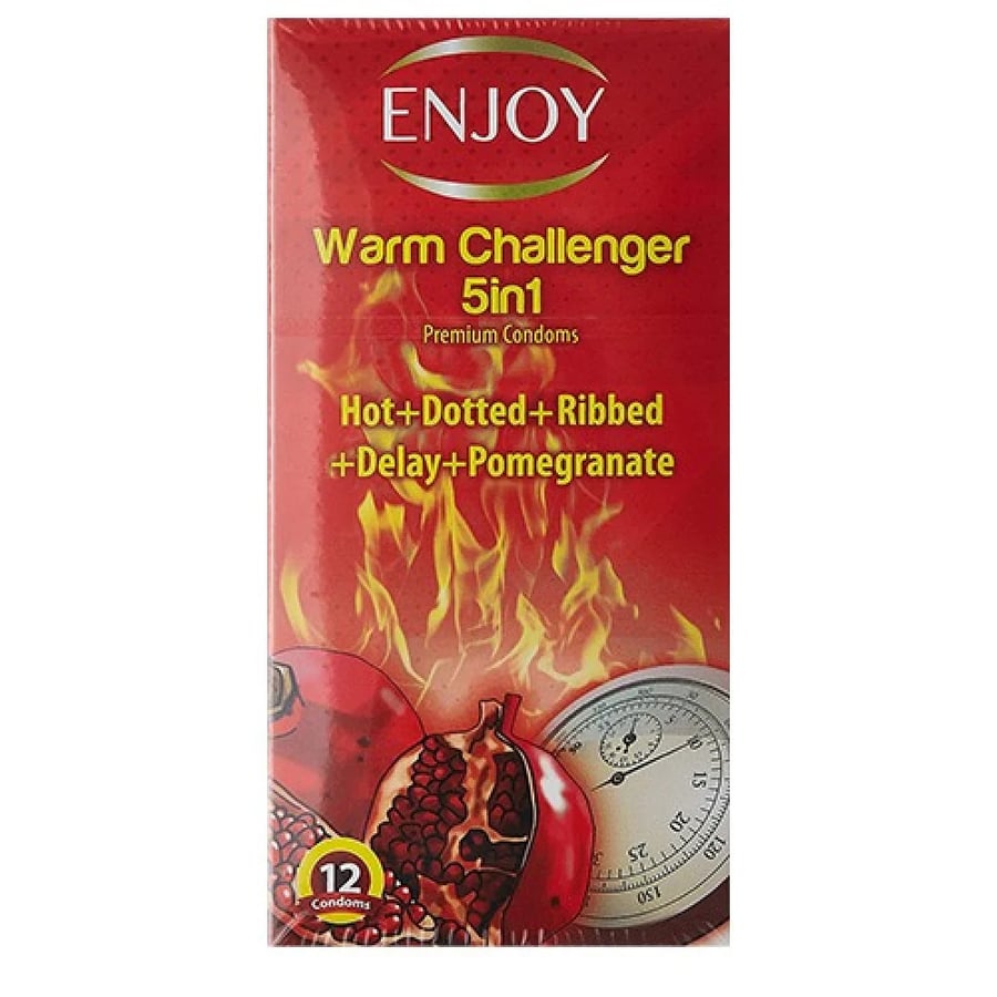 12-Piece Warm Challenger Condom واقي انجوي شد 12 حبه