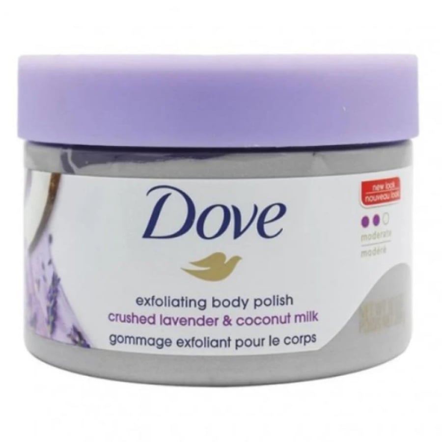 Dove body scrub with lavender and coconut milk - 298 grams