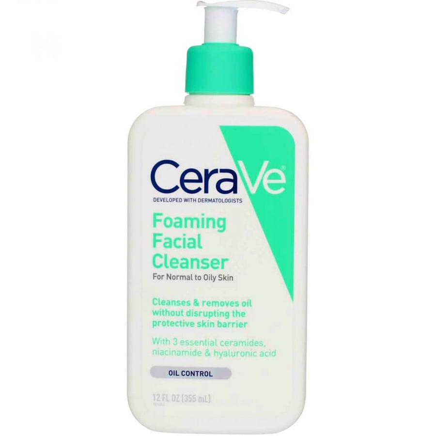 CeraVe, منظف الوجه كثيف الرغوة، للبشرة العادية إلى الدهنية، 12 أونصة سائلة (355 مل)