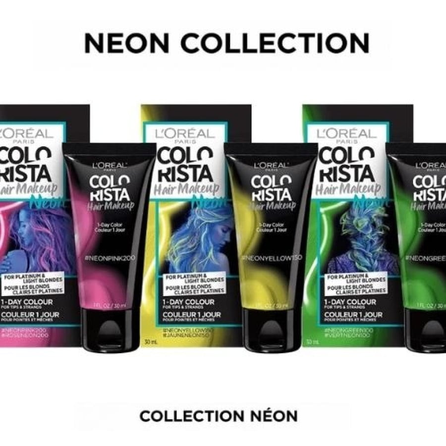 Hair dye (makeup) from L'Oreal, neon yellow color, 30 ml