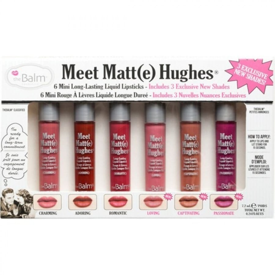 Set of 6 liquid lipsticks Meet Matt Hughes by The Balm Vol3