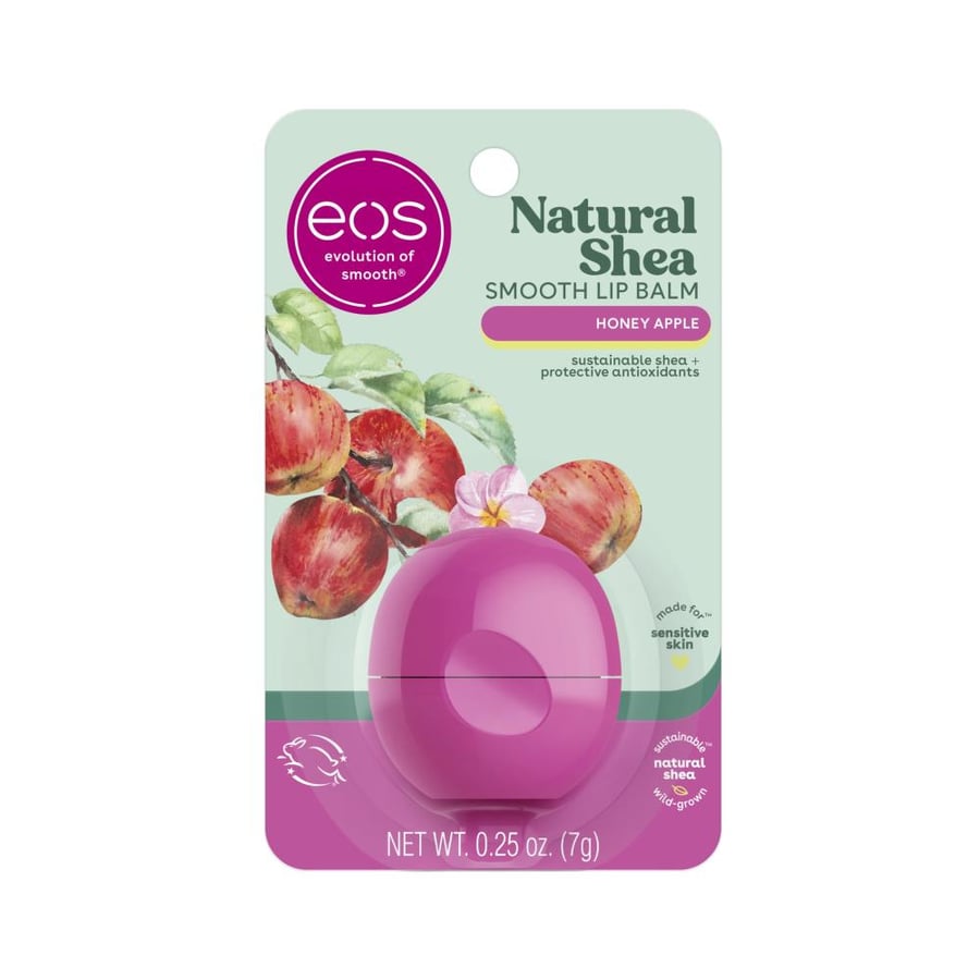 iOS natural round lip balm with honey and apple flavor - 7 grams