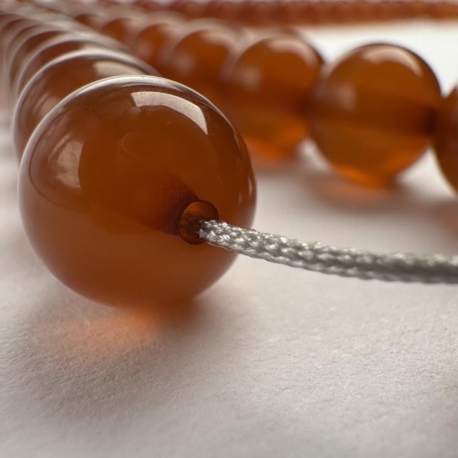 Apricot beige - Turquoise and silver separators
