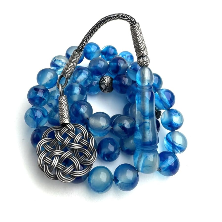 Light bright blue - Turquoise and silver separators