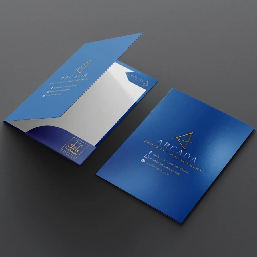 A4 paper folder with inner pocket