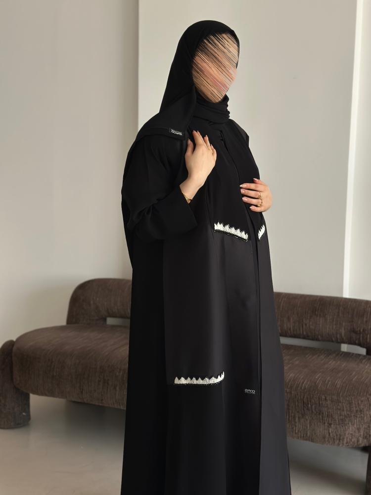 عبايه ندا شك ناعم اوف ويت