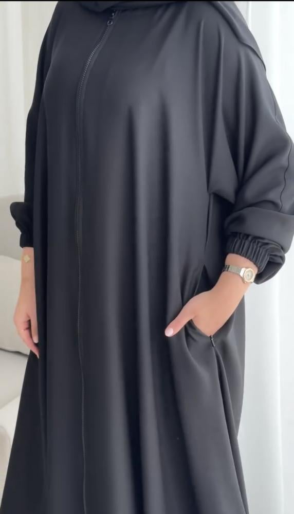 Hajj abaya, Sadem, with a few elastic bands, hidden side pocket with zipper