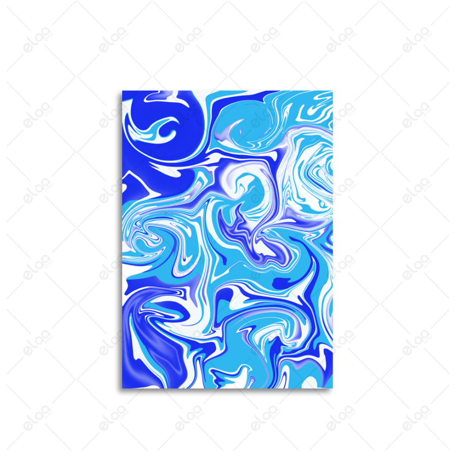 Abstract art paintings in white and blue
