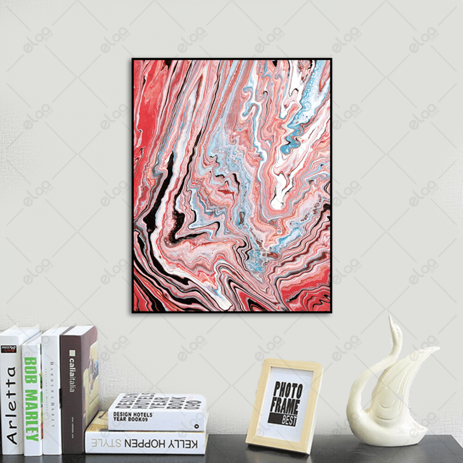 Abstract art painting with multiple colors