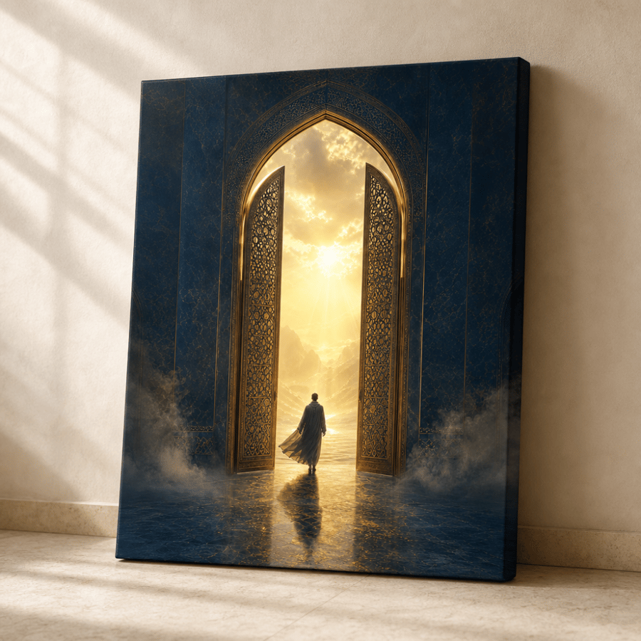 بوابة مفتوحة إلى فضاء مضيء