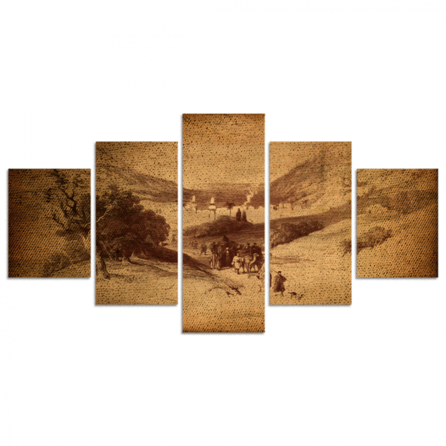 Set of 5 divided plates #G5592