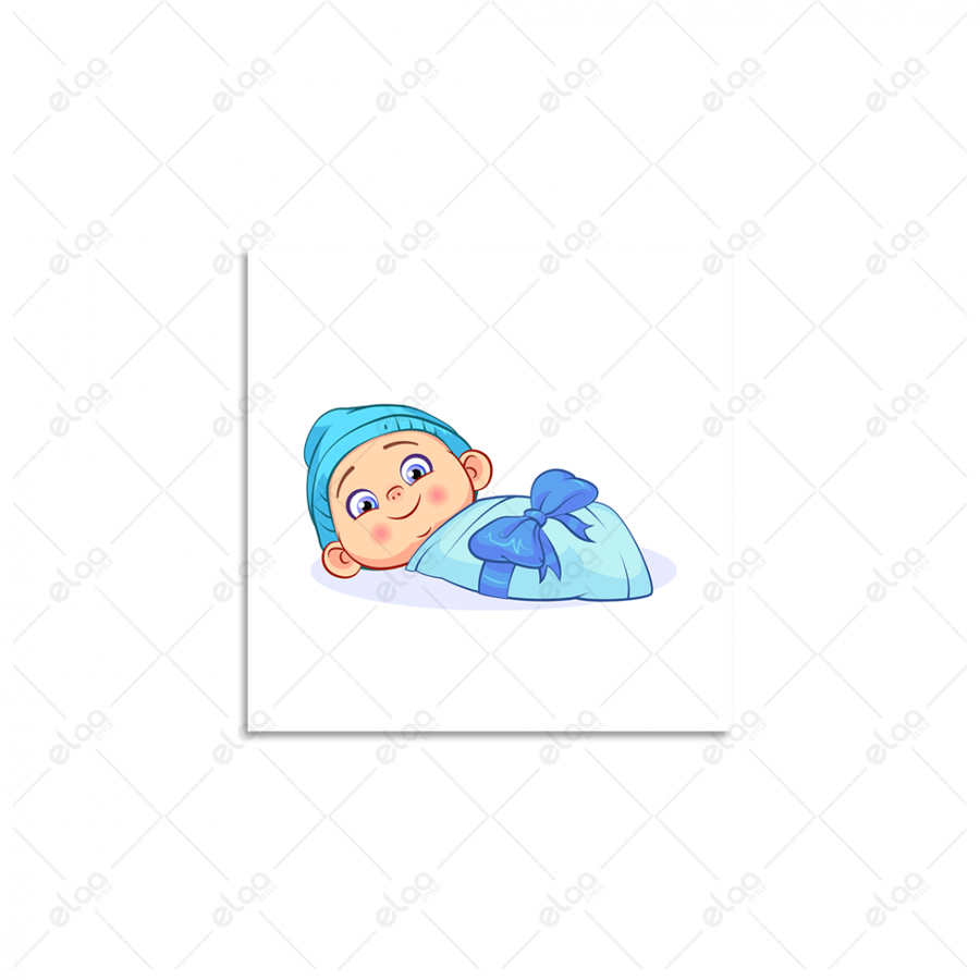لوحة فنية طفل نائم