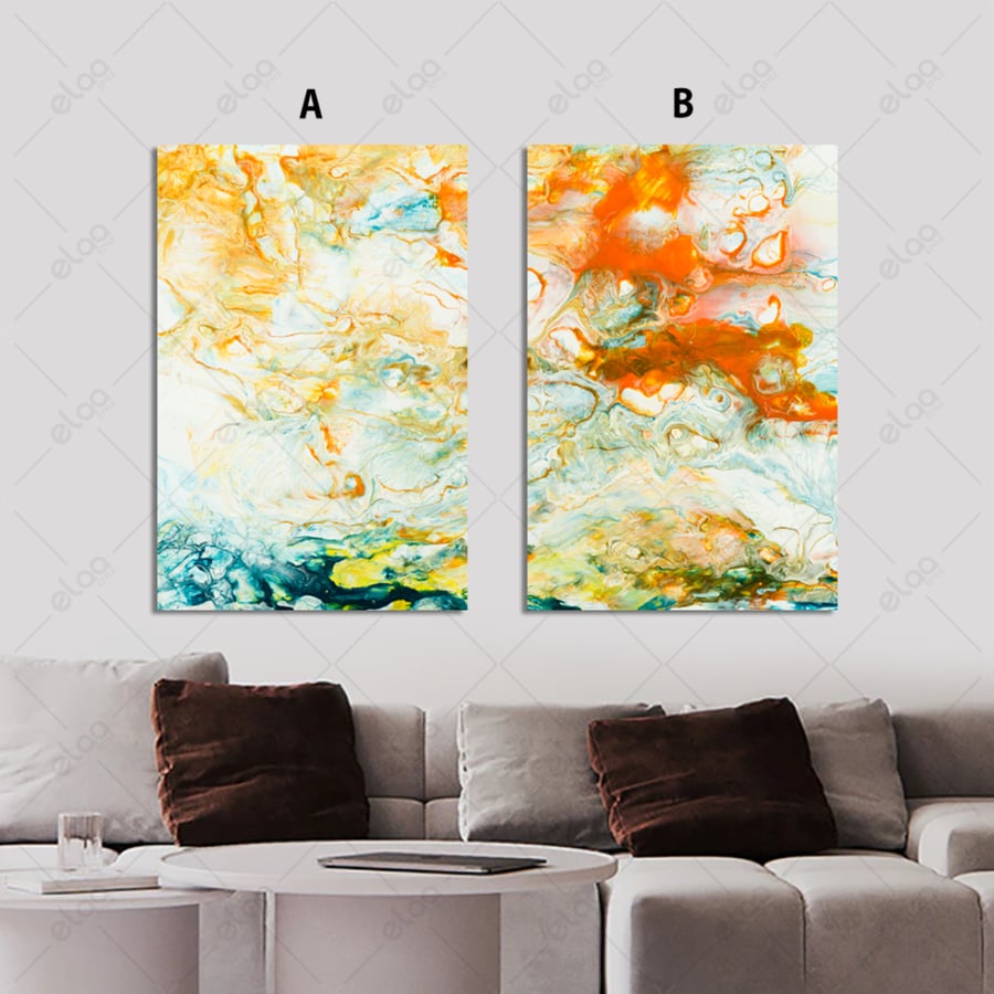Multiple colors abstract art paintings