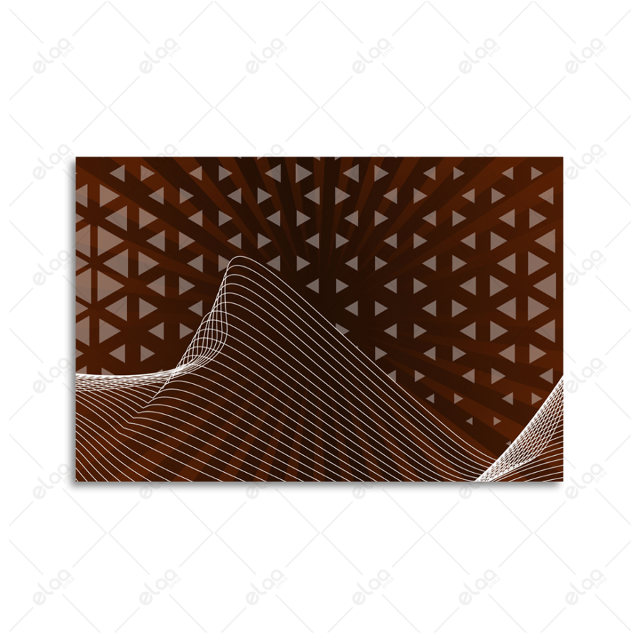 Abstract art painting in brown and white