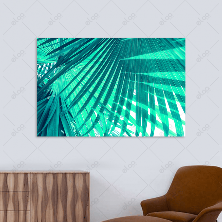 Tropical palm leaves artwork