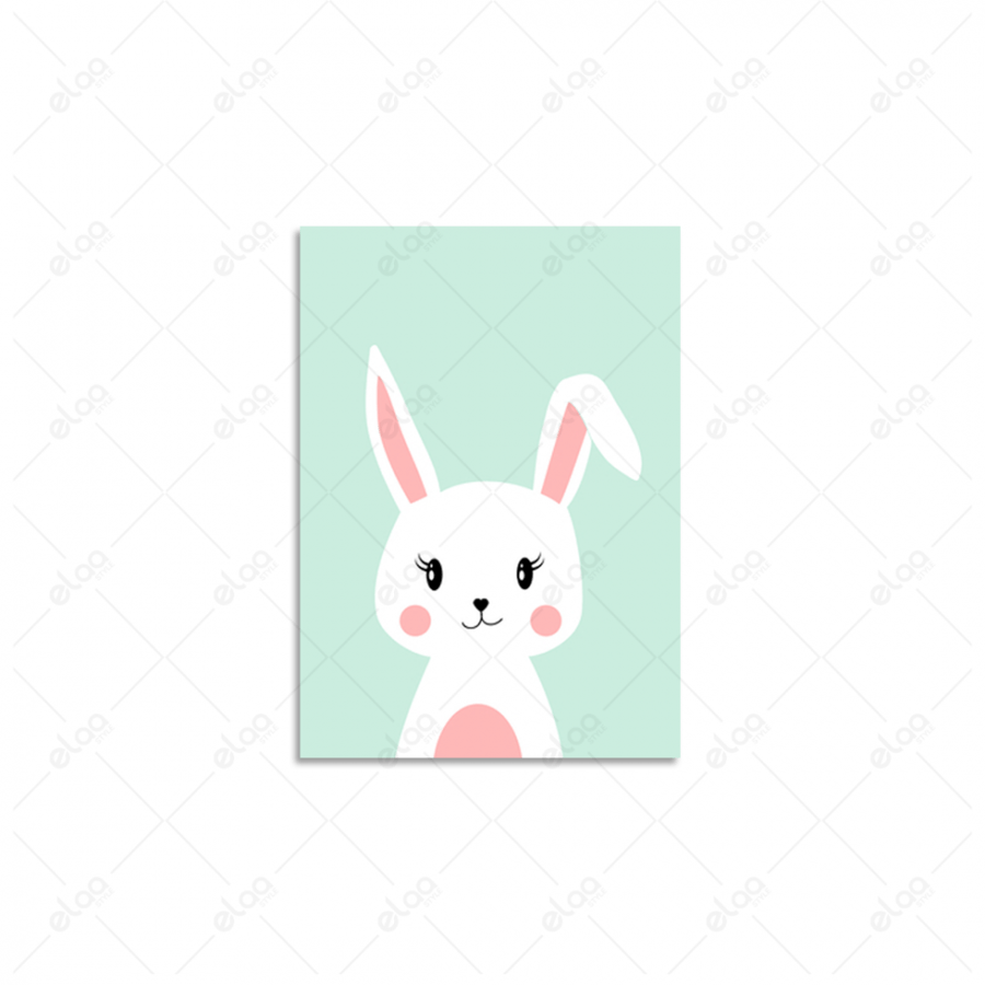 Artistic paintings of a fox, a gazelle, and a rabbit