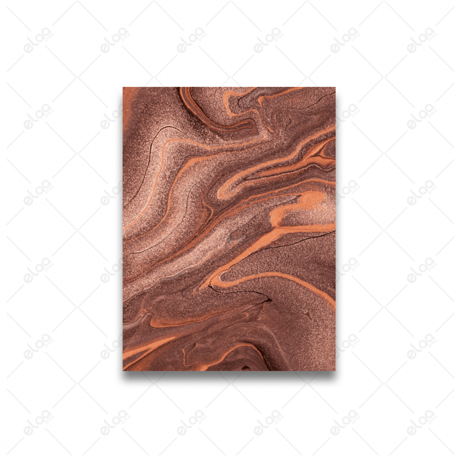 Abstract art paintings in dark brown and bronze colors