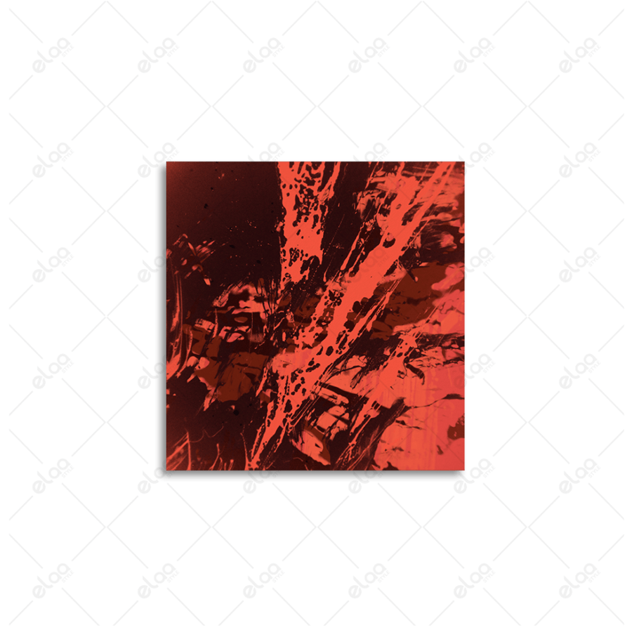 Abstract art painting in shades of red