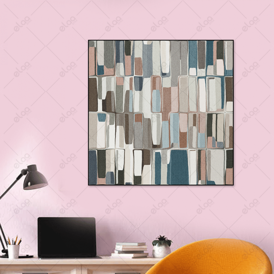 Abstract art painting with multiple colors
