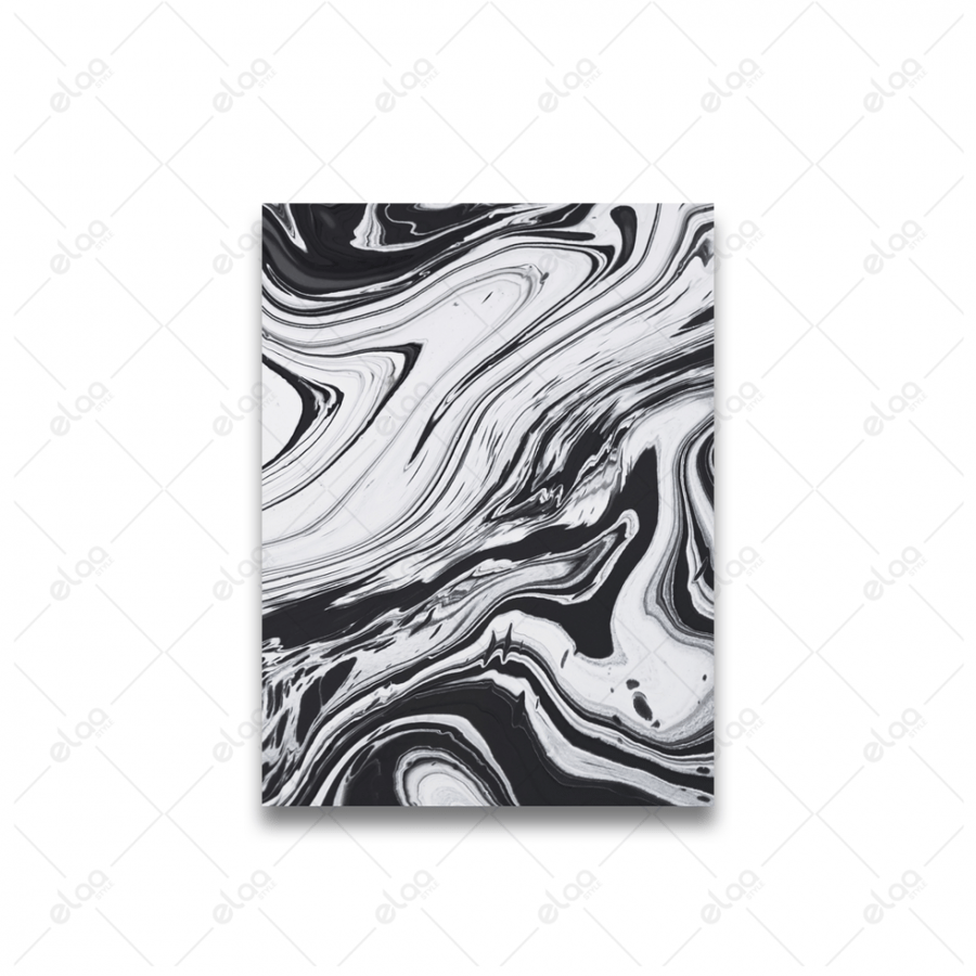 Abstract art paintings in black, white, and gray colors